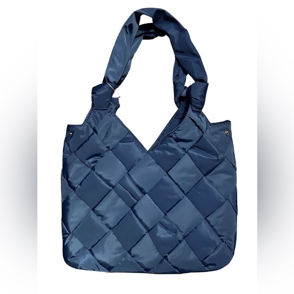 Anthropologie Urban Originals Knotted On The Go Bag, Recycled Nylon/Vegan, Blue - Picture 3 of 7